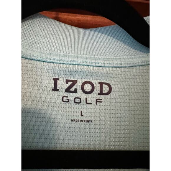 IZOD Golf Men's Performance Grid Short Sleeve Stretch Polo Shirt-Legacy Size L - Picture 4 of 10